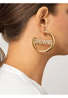 Cleveland Browns BaubleBar Hoop Womens Earrings