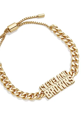 BaubleBar Cleveland Browns BaubleBar Curb Chain Pull Tie Womens Bracelet