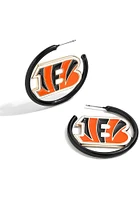 Cincinnati Bengals Enamel Hoops Womens Earrings