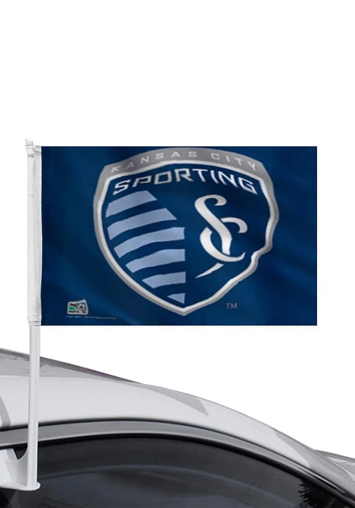 Sporting Kansas City 11x14 Navy Polyester Car Flag - Navy Blue