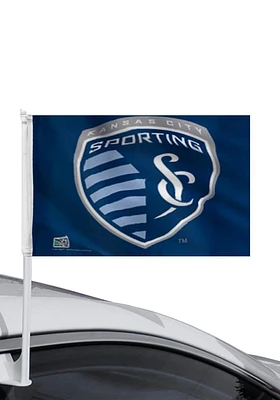 Sporting Kansas City 11x14 Navy Polyester Car Flag - Navy Blue