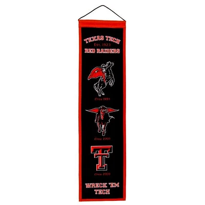 Texas Tech Red Raiders 8x32 Heritage Banner - Black