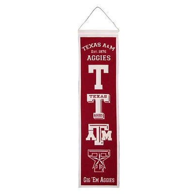 Texas A&M Aggies 8x32 Heritage Banner - Maroon