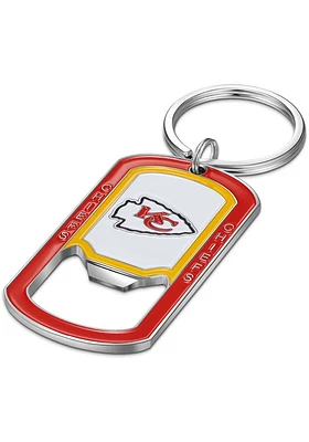 Kansas City Chiefs Stainless Steel Bottle Opener Keychain