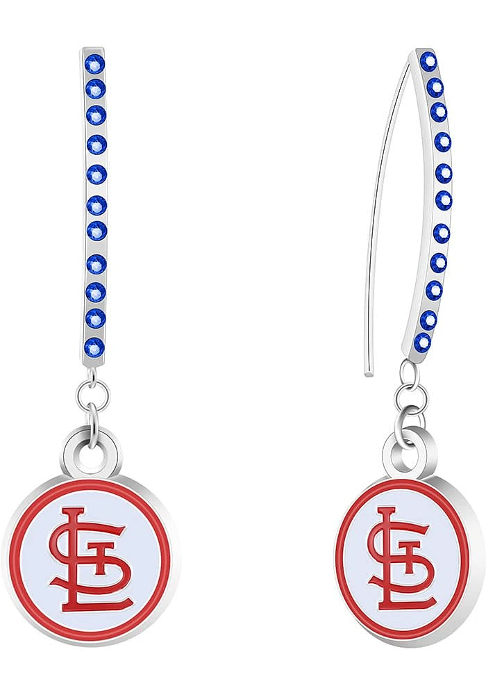 St Louis Cardinals Rhinstone Bar Womens Earrings