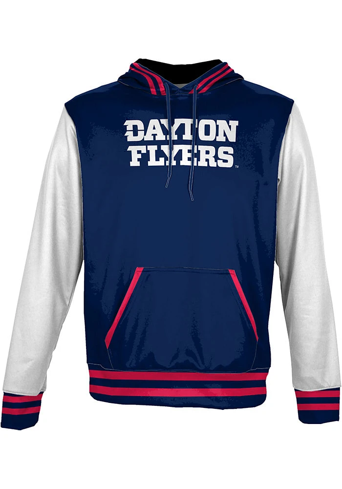 ProSphere Dayton Flyers Youth Navy Blue Letterman Long Sleeve Hoodie