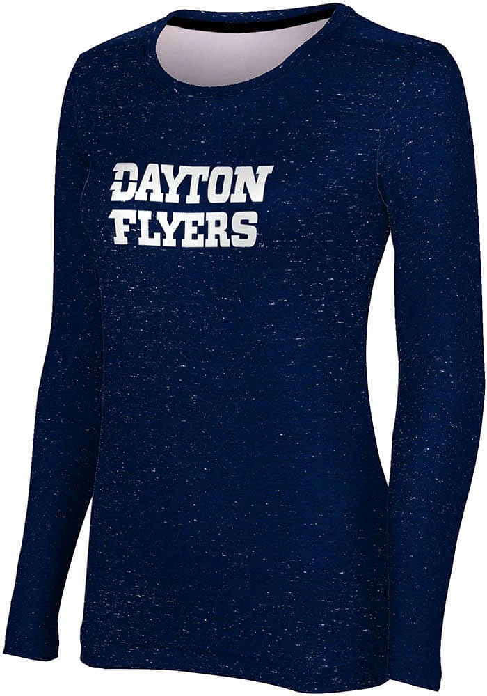 ProSphere Dayton Flyers Womens Navy Blue Heather LS Tee