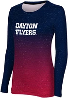 ProSphere Dayton Flyers Womens Navy Blue Ombre LS Tee