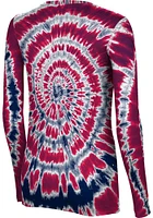 ProSphere Dayton Flyers Womens Navy Blue Tie Dye LS Tee