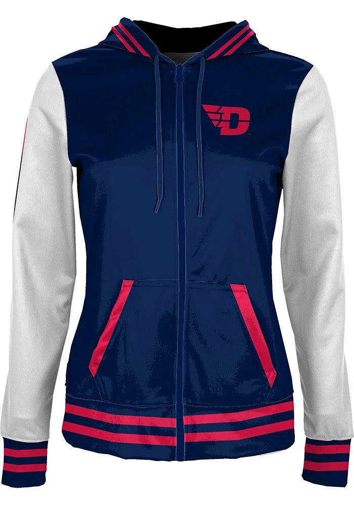 ProSphere Dayton Flyers Womens Navy Blue Letterman Light Weight Jacket