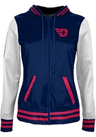 ProSphere Dayton Flyers Womens Navy Blue Letterman Light Weight Jacket