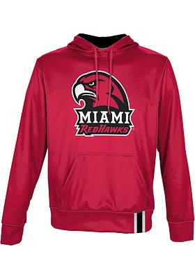 ProSphere Miami RedHawks Mens Red Solid Long Sleeve Hoodie