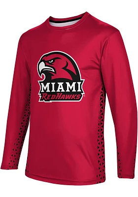 ProSphere Miami RedHawks Red Geometric Long Sleeve T Shirt