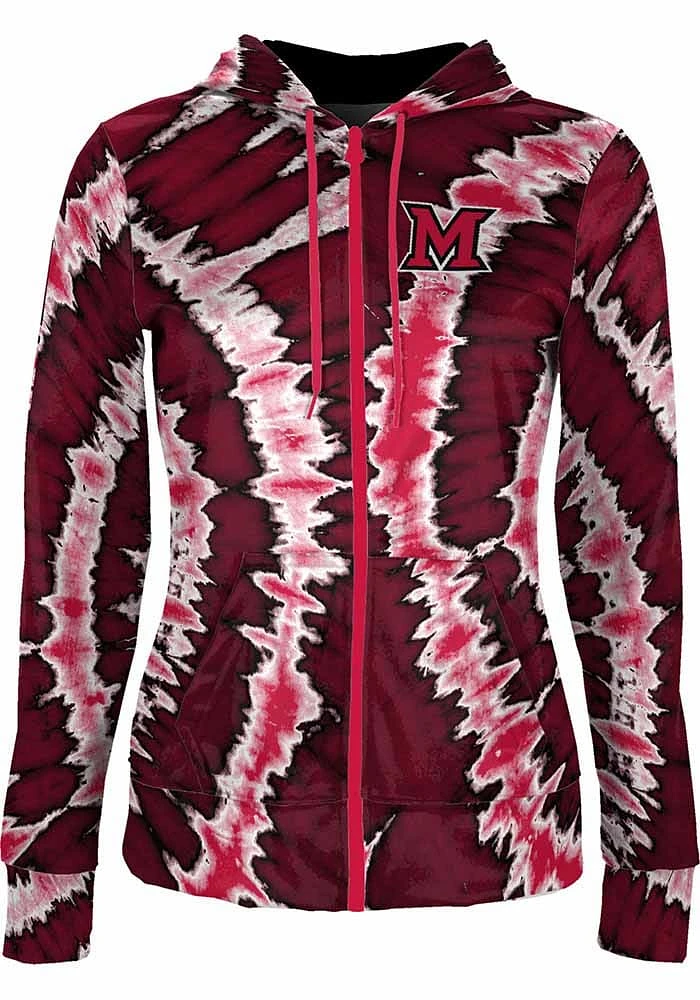 ProSphere Miami RedHawks Womens Red Tie Dye Light Weight Jacket