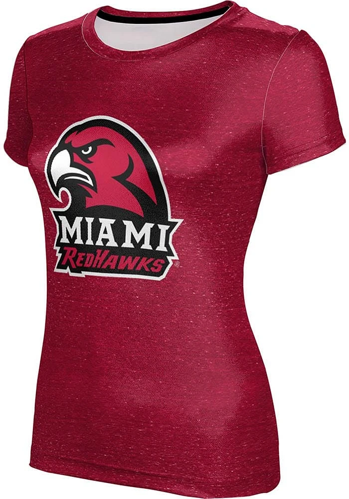 ProSphere Miami RedHawks Womens Red Heather Short Sleeve T-Shirt