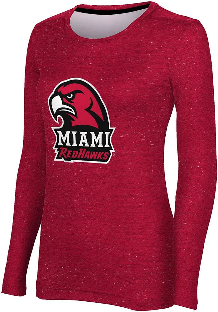 ProSphere Miami RedHawks Womens Red Heather LS Tee