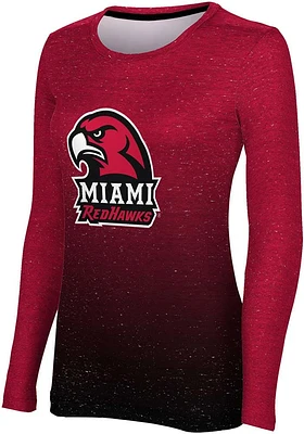 ProSphere Miami RedHawks Womens Red Ombre LS Tee