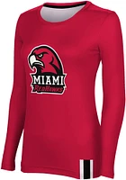 ProSphere Miami RedHawks Womens Red Solid LS Tee