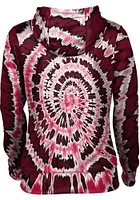 ProSphere Miami RedHawks Womens Red Tie Dye Hooded Sweatshirt