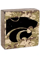 K-State Wildcats 6x6x2 Rustic Block Sign