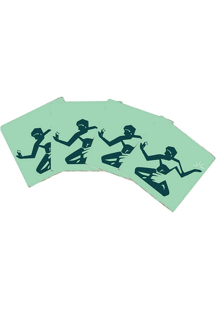 Detroit Spirit of Detroit 4x4 Wood Coaster - Green