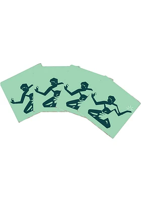 Detroit Spirit of Detroit 4x4 Wood Coaster - Green
