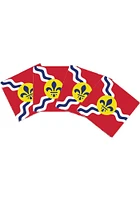 St Louis Flag 4x4 Wood Coaster - Red