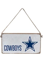 Dallas Cowboys Mini Plank Sign - White