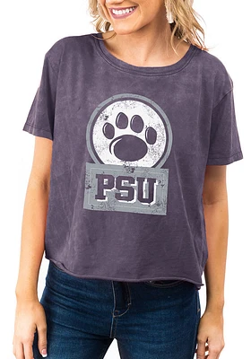 Gameday Couture Penn State Nittany Lions Womens Navy Blue Keep It Cropped Short Sleeve T-Shirt