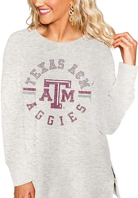 Gameday Couture Texas A&M Aggies Womens Ash Hide and Chic Crew Sweatshirt