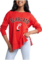 Gameday Couture Cincinnati Bearcats Womens Side Slit Crew Sweatshirt