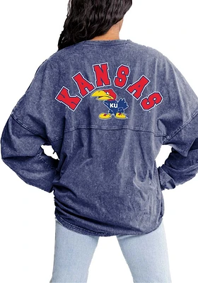 Gameday Couture Kansas Jayhawks Womens Blue Must Have LS Tee