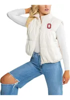 Gameday Couture Ohio State Buckeyes Womens White Wandering Around Mini Corduroy Puffer Vest