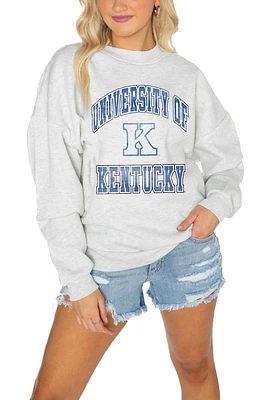 Gameday Couture Kentucky Wildcats Womens Grey Premium Drop Shoulder Crew Sweatshirt