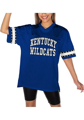 Kentucky Wildcats Womens Gameday Couture Until Kickoff Rhinestone Fashion Football Jersey - Blue