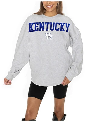 Gameday Couture Kentucky Wildcats Womens Ash Ready to Rally Crew Sweatshirt