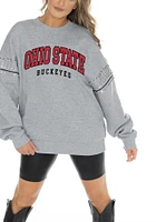 Gameday Couture Ohio State Buckeyes Womens Grey Competitive Edge Crew Sweatshirt