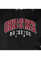 Gameday Couture Ohio State Buckeyes Womens Black Big Ambitions Rhinestone Fringe Hooded Sweatshi..