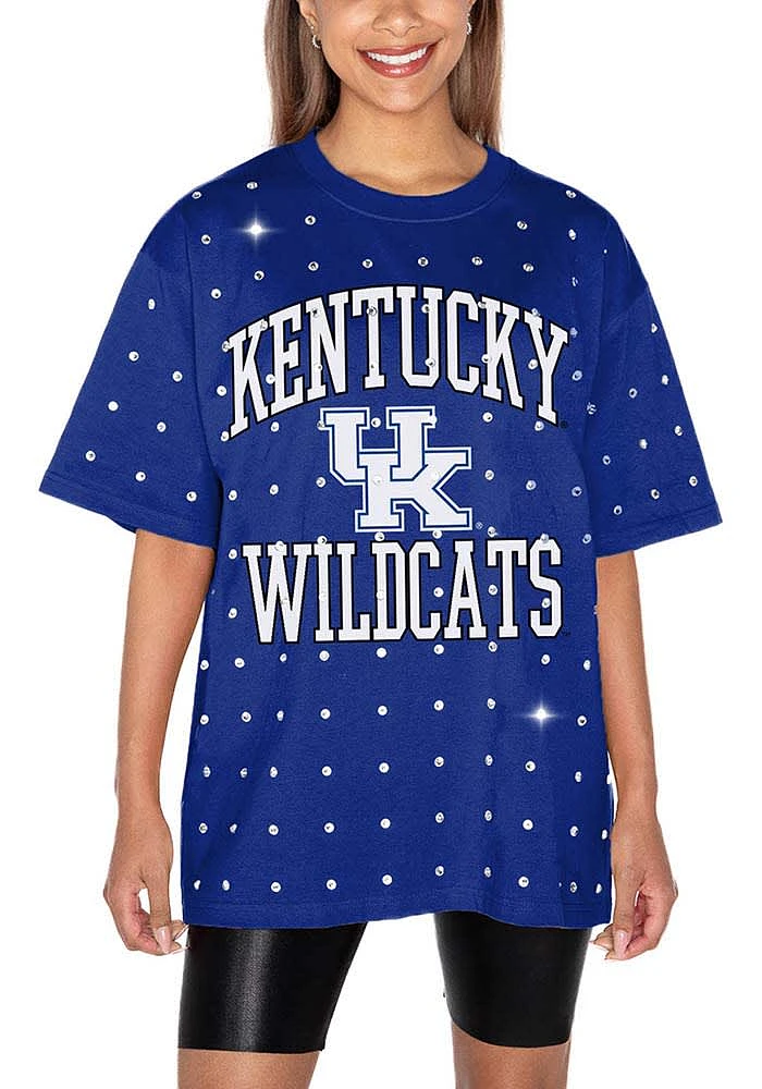 Gameday Couture Kentucky Wildcats Womens Blue the Zone Rhinestone Short Sleeve T-Shirt