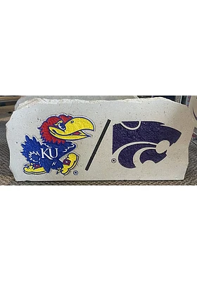 K-State Wildcats 18x8 House Divided Rock - Grey