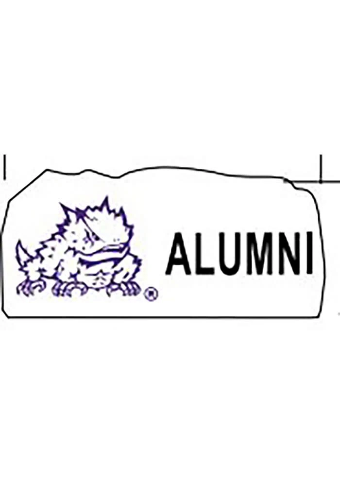 TCU Horned Frogs Alumni Garden Rock - Grey