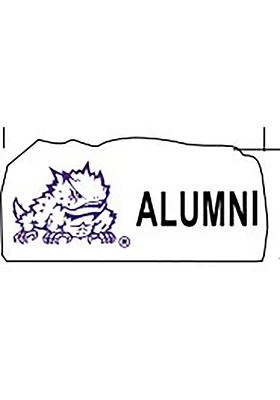 TCU Horned Frogs Alumni Garden Rock - Grey