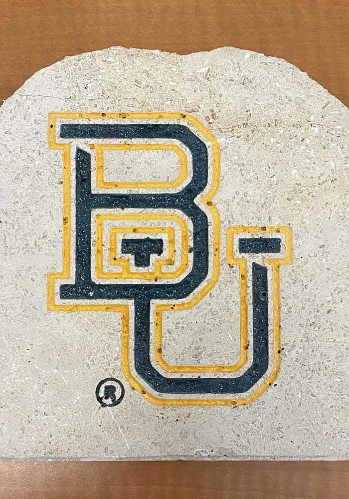 Baylor Bears 7x7 Rock - Gold