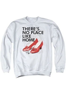 Wizard of Oz Womens White No Place Like Hom Crew Sweatshirt