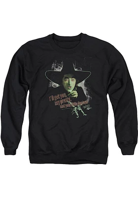 Wizard of Oz Womens Black Ill Get You My Pretty Crew Sweatshirt