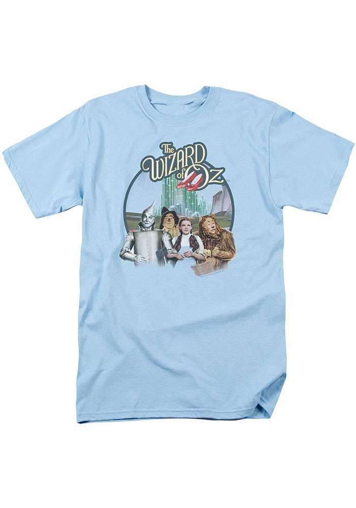 Wizard of Oz Womens Light Blue Logo Short Sleeve T-Shirt