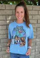 Wizard of Oz Womens Light Blue Logo Short Sleeve T-Shirt