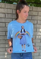 Wizard of Oz Womens Light Blue Dorthy Short Sleeve T-Shirt