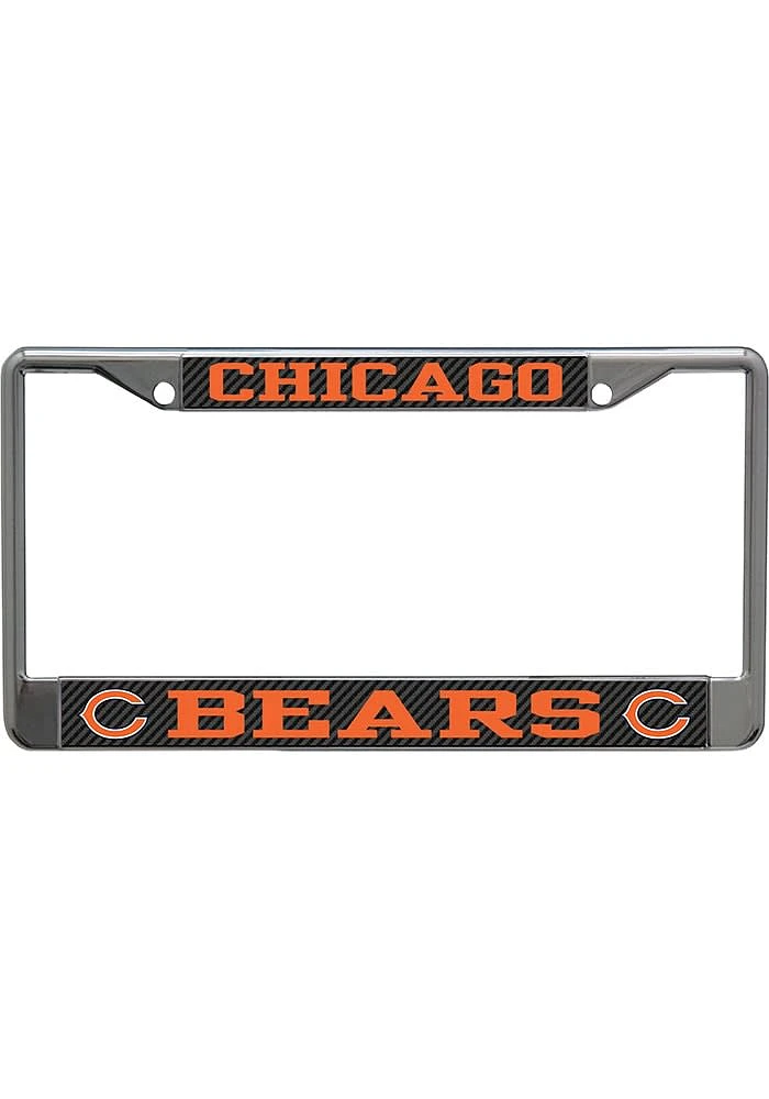 Chicago Bears Carbon License Plate Frame - Grey