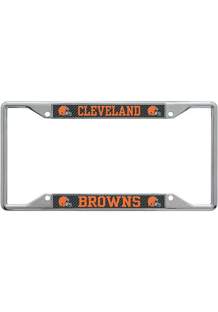 Cleveland Browns Carbon License Plate Frame - Grey